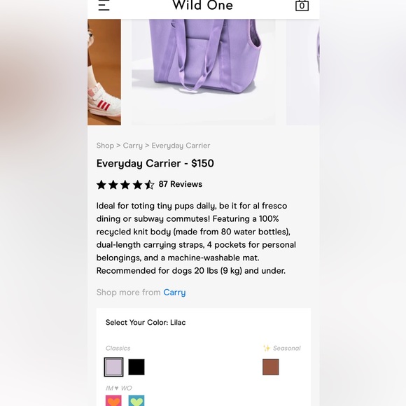 Wild One Everyday Pet Carrier Tote - Picture 6 of 13